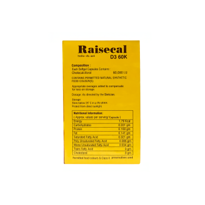 Raisecal D3 60K Softgel Capsule
